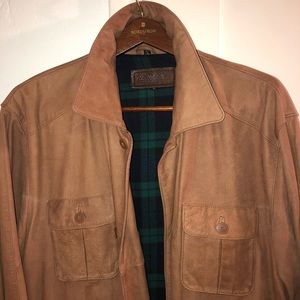 Brooks Brothers vintge suede tartan/flannel lining